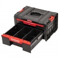 Walizka szafka na narzędzia i akcesoria z 2x przegrodami szufladami 450x310x244 4,5l+9l czarna QBRICK SYSTEM PRO Drawer 2 Toolbox Basic