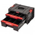 Walizka szafka na narzędzia i akcesoria z 2x przegrodami szufladami 450x310x244 4,5l+9l czarna QBRICK SYSTEM PRO Drawer 2 Toolbox Basic