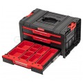 Walizka szafka na narzędzia i akcesoria z 3x przegrodami szufladami 450x320x240 3x4,5l czarna QBRICK SYSTEM PRO Drawer 3 Toolbox Expert