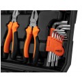 Walizkowy zestaw narzędzi uniwersalnych 60 elementów: uchwyty, szczypce, bity, młotek, miarka + walizka NEO 10-200