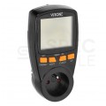Watomierz cyfrowy LCD gniazdkowy licznik zużycia energii elektrycznej (do gniazdek typu 2P+Z) czarny VIRONE