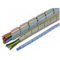Wąż spiralny GST 15 transparentny Oplot 19mm organizer kablowy 10m