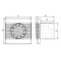 Wentylator łazienkowy, domowy fi:120mm biały z wyłącznikiem na łańcuszek pRim model PS airRoxy 01-006