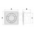 Wentylator łazienkowy, domowy fi:80mm biały IPX2 Planet Energy model S airRoxy 01-053