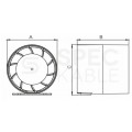 Wentylator łazienkowy kanałowy, domowy fi:100mm biały aRc model S airRoxy 01-049