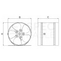 Wentylator przemysłowy kanałowy, uniwersalny fi:150mm metalowy aRw airRoxy 01-106