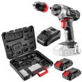 Wiertarko-wkrętarka akumulatorowa 18V Li-Ion z uchwytem samozaciskowym 10mm, 2x Akumulator 2.0Ah, 1x Ładowarka w walizce ENERGY+ GRAPHITE 58G022-SET2