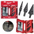 Wiertła wielostopniowe do metalu (4-12mm , 4-20mm, 6-35mm) Zestaw 3szt w kasecie MILWAUKEE