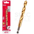 Wiertło do metalu HSS-G TiN walcowane 10,5x78/122mm RED HEX SHOCKWAVE MILWAUKEE