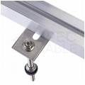 Wkręt śruba dwugwintowa M10x250mm nierdzewna A2 z uszczelką EPDM + adapter montażowy 80x30x5mm