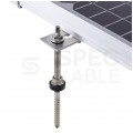 Wkręt śruba dwugwintowa M10x250mm nierdzewna A2 z uszczelką EPDM + adapter montażowy 80x30x5mm