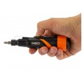 Wkrętak akumulatorowy Micro-USB 3,6V Li-Ion 2.1Nm 280rpm + komplet bitów + etui NEO 04-200