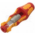 Wkrętak grzechotkowy do trzpieni wymiennych VDE 1kV 1/4" o długości 115mm WERA Kraftform Kompakt