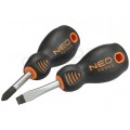 Wkrętaki warsztatowe 5xPŁ. + 6xPH + 6x TX + 40 bitów 1/4" i uchwyt NEO 04-211 zestaw 58 sztuk + walizka