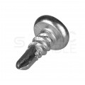 Wkręty pchełki samowiercące typu TEX do metalu 3,5x9,5 mm w białym ocynku KLIMAS 1000szt