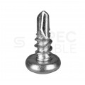 Wkręty pchełki samowiercące typu TEX do metalu 3,5x9,5 mm w białym ocynku KLIMAS 1000szt