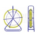 Włókno szklane do wciągania, przeciągania kabli pod drogami, między studzienkami fi: 6mm (+/- 1mm) 75m Komplet ze stojakiem TELCOLINE