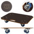 Wózek transportowy 650x450mm, sklejka 12mm, koła skrętne gumowe fi=80mm udżwig 300kg