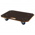 Wózek transportowy 650x450mm, sklejka 12mm, koła skrętne gumowe fi=80mm udżwig 300kg