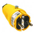 Wtyczka hermetyczna gumowa [2P+Z] Uni-Schuko 230V 16A żółto-czarna IP54 TAURUS2 na kabel do 13,0mm