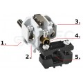 Wtyczka hermetyczna gumowa [2P+Z] Uni-Schuko 250V 16A czarno-czerwony IP54 PCE