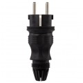 Wtyczka hermetyczna prądowa [2P+Z] Uni-Schuko 230V 16A czarna IP54 EXTREM na kabel