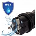 Wtyczka hermetyczna prądowa [2P+Z] Uni-Schuko 230V 16A czarna IP54 EXTREM na kabel