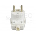 Wtyczka prądowa kątowa [2P+Z] 230V 16A biała WB-6 na kabel