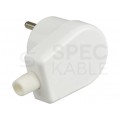Wtyczka prądowa kątowa [2P+Z] 230V 16A biała WB-6 na kabel