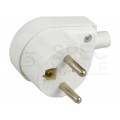 Wtyczka prądowa kątowa [2P+Z] 230V 16A biała WB-6 na kabel