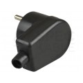 Wtyczka prądowa kątowa [2P+Z] 230V 16A czarna WB-6 na kabel