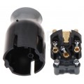 Wtyczka prądowa obrotowa [2P+Z] Uni-Schuko 230V 16A czarno-szara na kabel LEGRAND