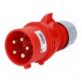 Wtyczka siłowa [5p] 32A 400V przenośna IP44 SHARK PCE na kabel