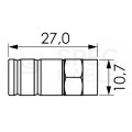 Wtyk antenowy F kompresyjny PCT zielony na przewód Triset-113 TC6 Trishield 3SH75