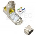 Wtyk beznarzędziowy RJ45 8P8C kat.8.1 ekranowany FTP STP 40Gb/s PoE++ DIGITUS