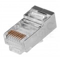 Wtyk modularny RJ45 8P8C kat.5e ekranowany FTP drut przelotowy NEKU WORECZEK 100szt.