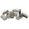 Wtyk modularny RJ45 8P8C kat.5e ekranowany FTP drut przelotowy NEKU WORECZEK 10szt.
