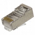 Wtyk modularny RJ45 8P8C kat.5e ekranowany FTP drut przelotowy NEKU WORECZEK 10szt.