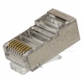 Wtyk modularny RJ45 8P8C kat.5e ekranowany FTP drut przelotowy WORECZEK 100szt. Alantec