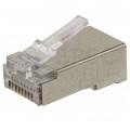 Wtyk modularny RJ45 8P8C kat.5e ekranowany FTP drut przelotowy WORECZEK 100szt. Alantec