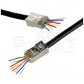 Wtyk modularny RJ45 8P8C kat.5e ekranowany FTP drut przelotowy WORECZEK 100szt. Alantec