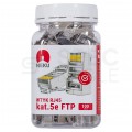 Wtyk modularny RJ45 8P8C kat.5e ekranowany FTP uniwersalny drut linka NEKU opakowanie SŁOIK 100szt.