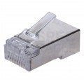 Wtyk modularny RJ45 8P8C kat.5e ekranowany FTP uniwersalny drut linka NEKU opakowanie WORECZEK 100szt.