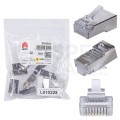 Wtyk modularny RJ45 8P8C kat.5e ekranowany FTP uniwersalny drut linka NEKU opakowanie WORECZEK 10szt.