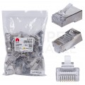 Wtyk modularny RJ45 8P8C kat.5e ekranowany FTP uniwersalny drut linka NEKU opakowanie WORECZEK 50szt.