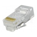 Wtyk modularny RJ45 8P8C kat.5e nieekranowany UTP drut NEKU opakowanie 50szt.