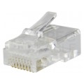 Wtyk modularny RJ45 8P8C kat.5e nieekranowany UTP drut NEKU opakowanie 50szt.