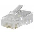 Wtyk modularny RJ45 8P8C kat.5e nieekranowany UTP drut NEKU WORECZEK 100szt.