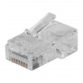 Wtyk modularny RJ45 8P8C kat.5e nieekranowany UTP drut przelotowy NEKU WORECZEK 100szt.