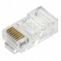 Wtyk modularny RJ45 8P8C kat.5e nieekranowany UTP drut przelotowy NEKU WORECZEK 10szt.